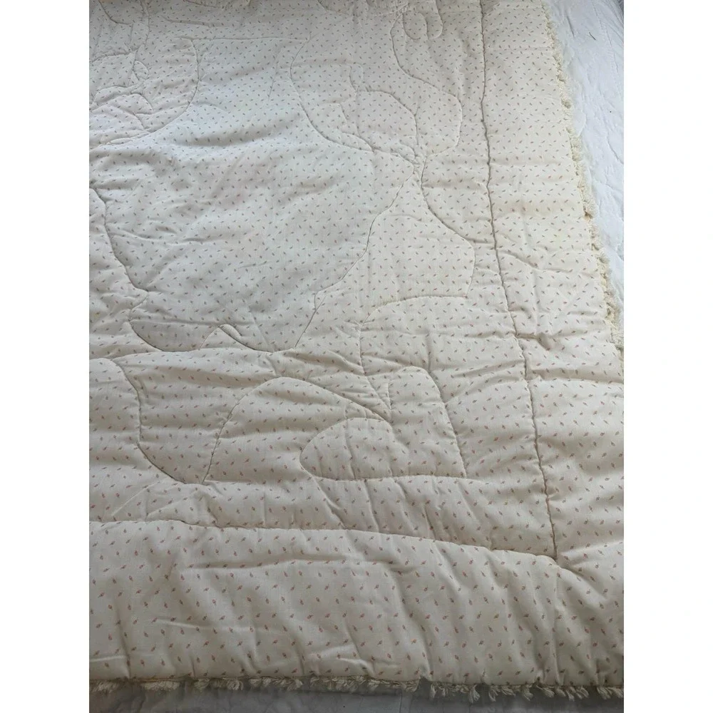 Vintage Chenille Flower Basket Small Throw Blanket 50x40